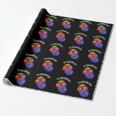 Sei dein Berry Best Funny Fruit Pun Dark BG Geschenkpapier (Ungerollt)