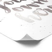 Sei dein eigener Held | Imitate Silberfolie Art Pr Poster (Ecke)