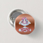 Sei Dein Eigener Regenbogen Süßer Einhorn-Knopf Button (Vorne & Hinten)