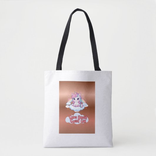Sei Dein Eigenes Regenbogen Süße Einhorn Mädchen Tasche (Vorderseite)