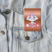 Sei Dein Eigenes Regenbogen Süßes Einhorn Button (Insitu)
