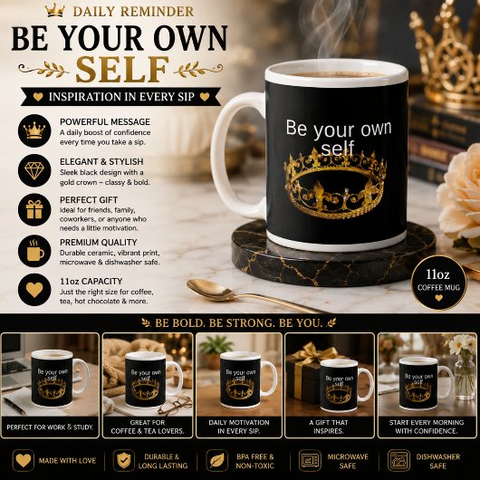 Sei dein eigenes Selbst Jumbo-Tasse