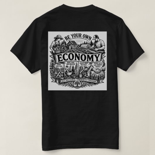Sei Dein Eigenes Wirtschaft T-Shirt V2 (Design Rückseite)