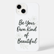 Sei deine eigene Art von Schönheit Motivationszita