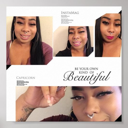 Sei deine eigene Art von Schönheit Poster (Vorne)