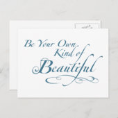 Sei deine eigene Art von Schönheit Postkarte (Vorne/Hinten)