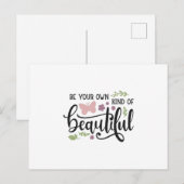 Sei deine eigene Art von Schönheit Postkarte (Vorne/Hinten)