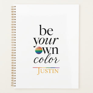 Sei deine eigene Farbe Minimal-Typografie-Statemen Planer