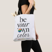 Sei deine eigene Farbe Minimal-Typografie-Statemen Tasche (Von Nahem)