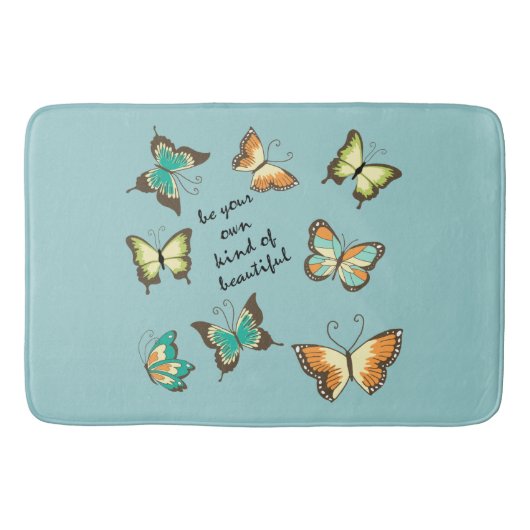 Sei deine eigenen schönen Schmetterlinge Badematte (Vorderseite)