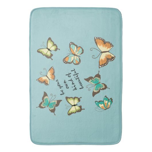 Sei deine eigenen schönen Schmetterlinge Badematte (Vorderseite Vertikal)