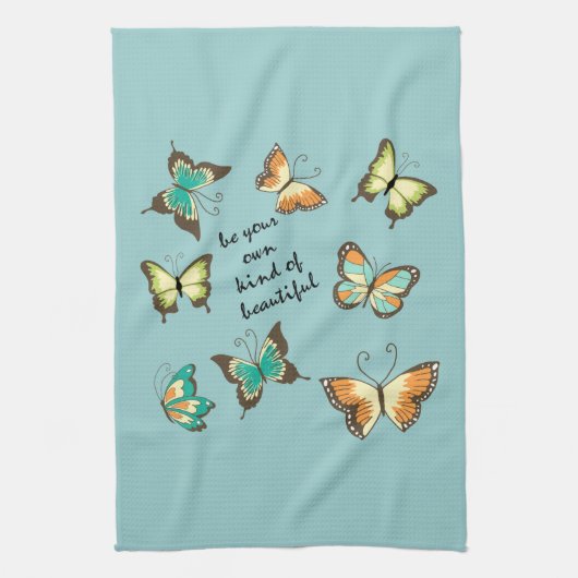 Sei deine eigenen schönen Schmetterlinge Geschirrtuch (Vertikal)