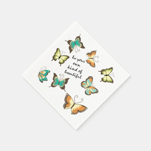 Sei deine eigenen schönen Schmetterlinge Serviette (Ecke)