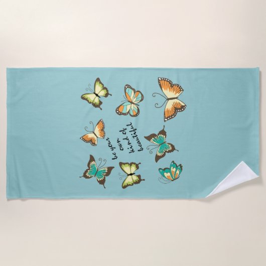 Sei deine eigenen schönen Schmetterlinge Strandtuch (Vorderseite)