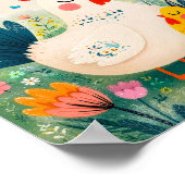 Sei deine schöne Selbst Blumeninspiration Poster (Ecke)