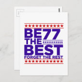 Sei der beste 77 Geburtstag Postkarte (Vorne/Hinten)