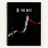 Sei der Beste. Forex Monitor Graph Notebook Notizblock (Vorderseite)
