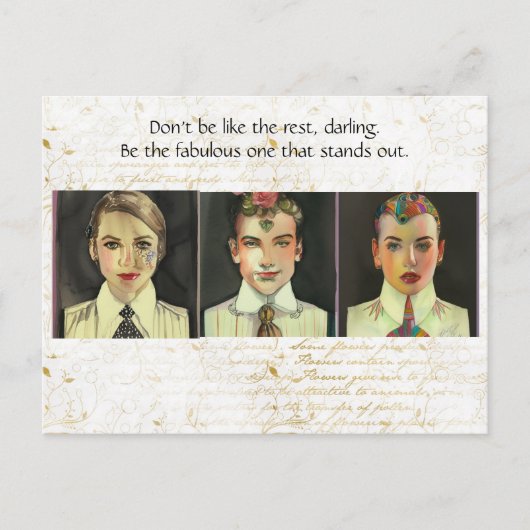 Sei der fabelhafte postkarte (Vorderseite)