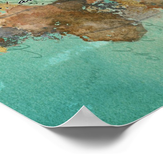 Sei der fehlerhafte Schmetterling Poster (Ecke)