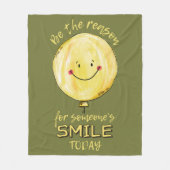 "Sei der Grund" Vlies Fleecedecke (Vorderseite)