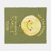 "Sei der Grund" Vlies Fleecedecke (Vorderseite (Horizontal))