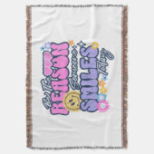 Sei der Grund, warum heute jemand lächelt Decke (Vorderseite Vertikal)