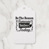 Sei der Grund, warum heute jemand lächelt Geschenk Geschenkanhänger (Rückseite)