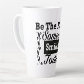 Sei der Grund, warum heute jemand lächelt Geschenk Milchtasse (Linke Ecke)