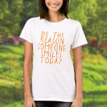 Sei der Grund, warum heute jemand lächelt T-Shirt<br><div class="desc">Spread Positivität und inspirier anderen mit unserem "Be the Reason Jemand lächelt heute" T - Shirt. Dieses schlichte und dennoch wirkungsvolle Design zeichnet sich durch die aufregende Botschaft in lebhaftem orangefarbenem Text aus, die auf einem klassischen, weißen T-Shirt in lässiger Handschrift gedruckt wurde. Ermutigen Sie den Power eines zufälligen Aktes...</div>