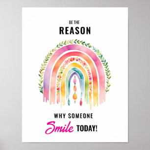 Sei der Grund, warum jemand heute mit einem Regenb Poster