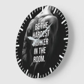 Sei der härteste Arbeiter im Raum - Motivierend L Große Wanduhr (Winkel)