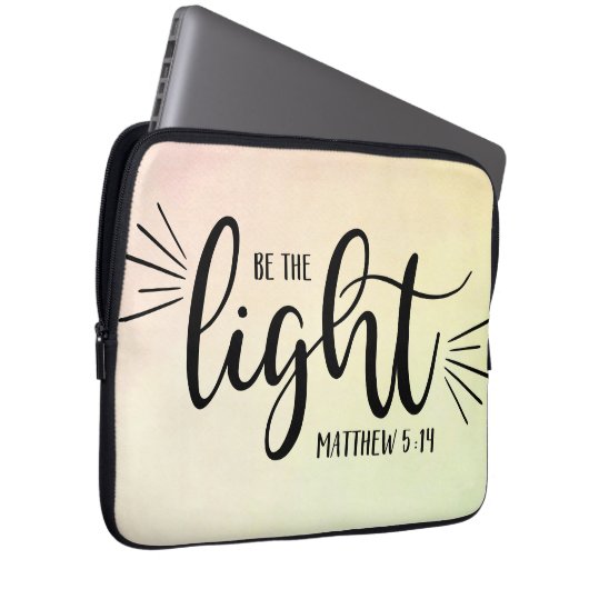 Sei der leichte Matthew 5:14 Laptop-Sieb Laptopschutzhülle (Vorne Rechts)
