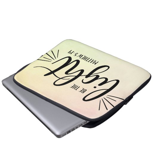 Sei der leichte Matthew 5:14 Laptop-Sieb Laptopschutzhülle (Vorne Knopf)
