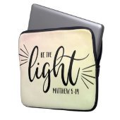 Sei der leichte Matthew 5:14 Laptop-Sieb Laptopschutzhülle (Vorderseite Links)