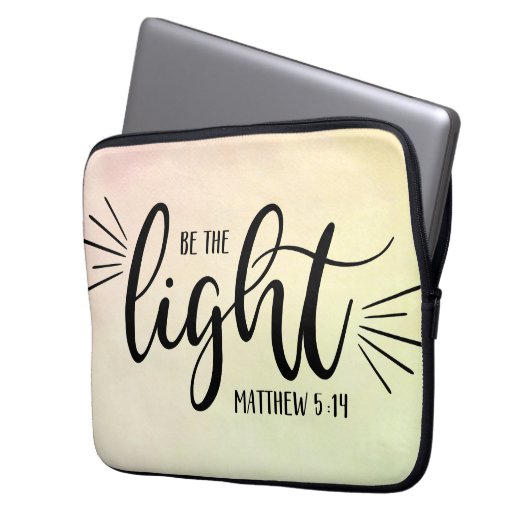 Sei der leichte Matthew 5:14 Laptop-Sieb Laptopschutzhülle (Vorderseite Links)