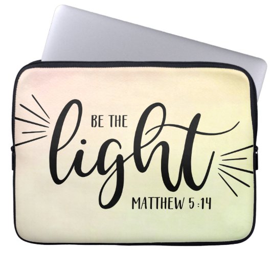 Sei der leichte Matthew 5:14 Laptop-Sieb Laptopschutzhülle (Vorderseite)