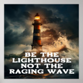 Sei der Leuchtturm, nicht die Raging Wave Poster (Vorne)