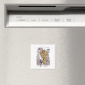Sei der Löwe, nicht das Schaf Motivational  Magnet (In Situ (Geschirrspüler))