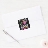 Sei der Monat der Veränderung in der Geschichte de Quadratischer Aufkleber (Umschlag)