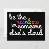Sei der Regenbogen in einer Wolke Postkarte (Vorne/Hinten)
