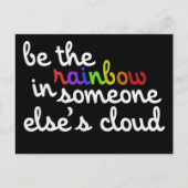 Sei der Regenbogen in einer Wolke Postkarte (Vorderseite)