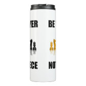 Sei der Schachspieler, nicht der Schachspieler, de Thermosbecher (Rückseite)