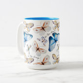 Sei der Schmetterling des Wandels Zweifarbige Tasse (Vorderseite Links)