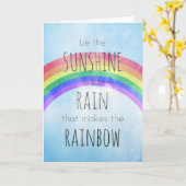 Sei der Sonnenschein im Regen Karte (Gelbe Blume)