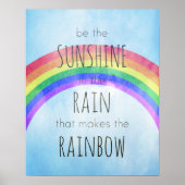 Sei der Sonnenschein im Regen Poster (Vorne)