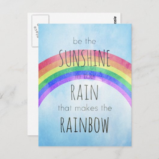 Sei der Sonnenschein im Regen Postkarte (Vorne/Hinten)