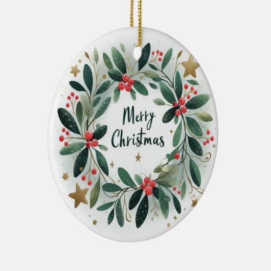 Sei der Stern auf deinem eigenen Baum Weihnachtssc Keramik Ornament (Rechts)