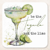 Sei der Tequila nicht der Limone Rechteckiger Pappuntersetzer (Vorderseite)