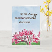 Sei der verrückte Vorfahre - Grußkarte Karte (Gelbe Blume)