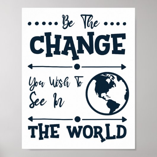 Sei der Wandel, den du in der Welt sehen willst Poster (Vorne)